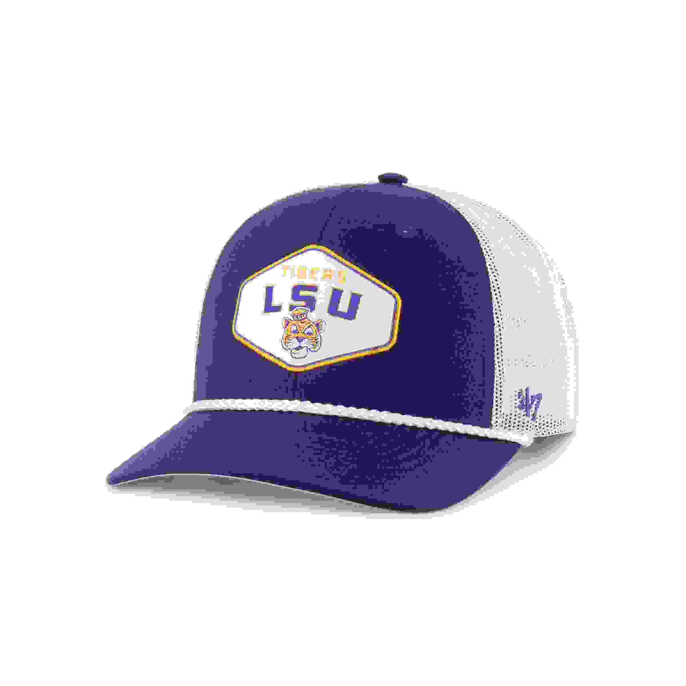 47 LSU Tigers Ace Out Trucker Purple Snapback Hat